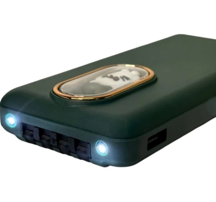 پاوربانک 10000mAh چراغ قوه دار و کابل دار